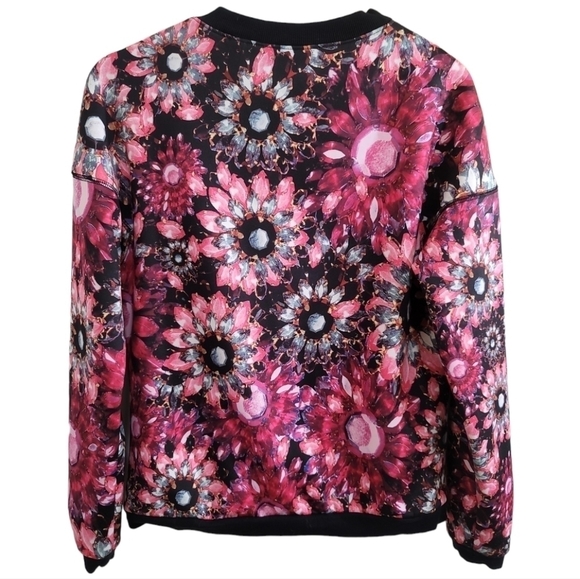 Ted Baker London Killay Sweatshirt Jewel Flower Print 1 Size 4 Cropped - Picture 4 of 8